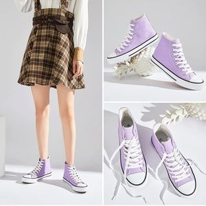 LAST CHANCE - Lavender high top sneakers